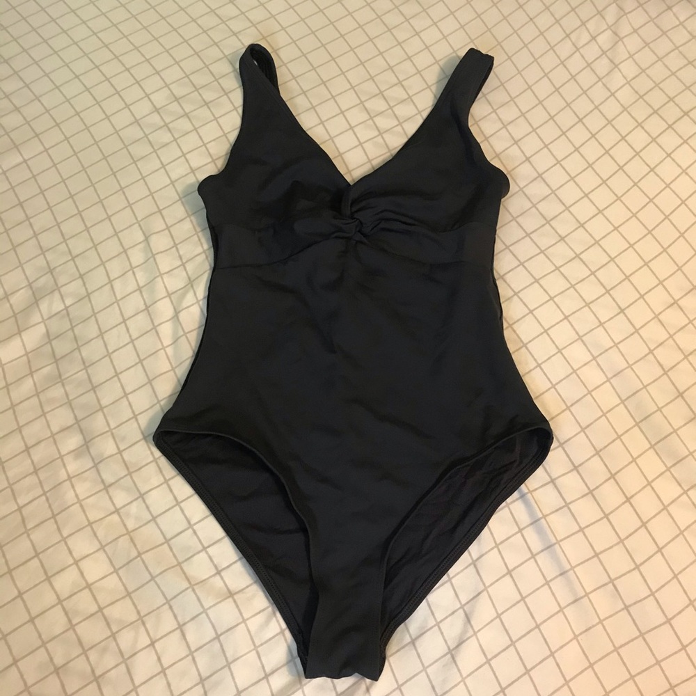 Dark Gray One Piece Swimsuit